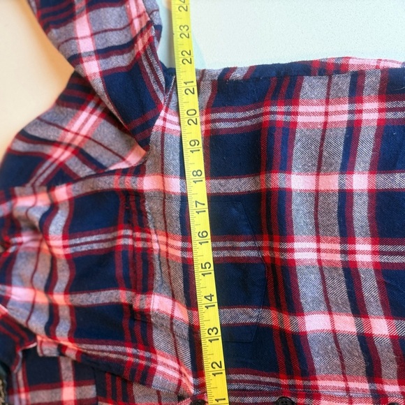 Velvet Heart Women’s Plaid Flannel Button Down Shirt‎ Red Navy Gray Size M - Picture 8 of 11